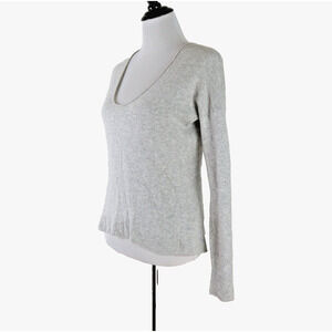 Madewell Size S Kimball Scoop Neck Sweater Drop Shoulder Light Gray